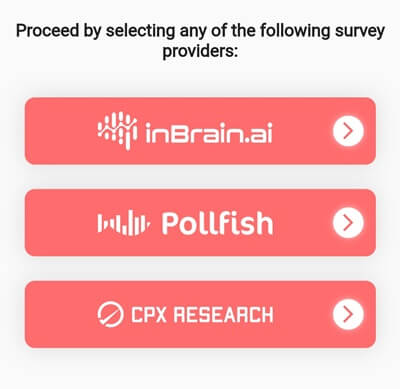 BuckJoy survey providers