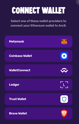 Payout options of Arc8