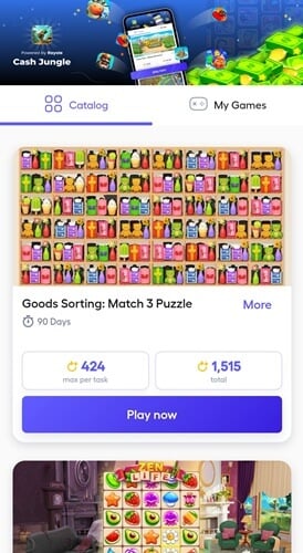 Playing games on Cash Jungle