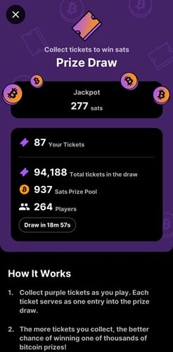 Tetro Tiles hourly prize draw