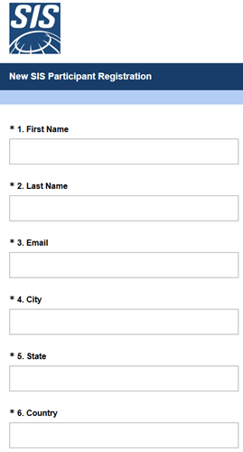 The SIS International Research panel sign-up form