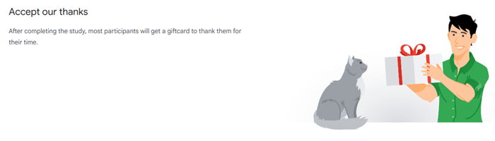 Rewards from Google User Experience Research