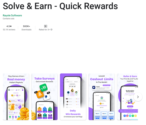 The Solve & Earn app