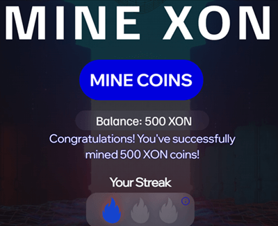 Mining on XON Universe