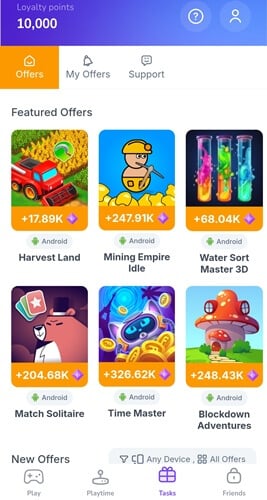 Paid offers on Cuze