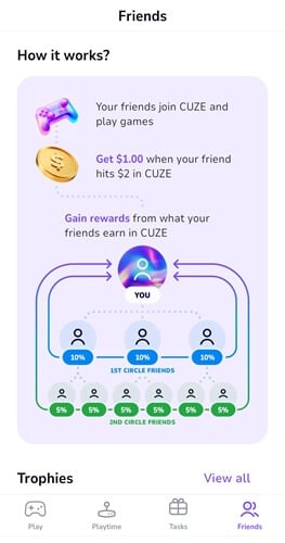Cuze referral program