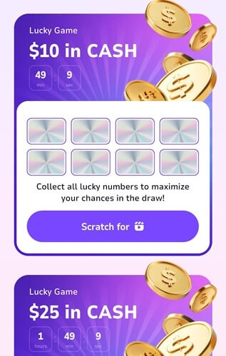 Cuze Scratch-and-Win game