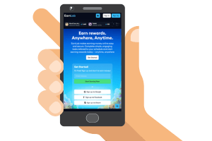 EarnLab on a phone