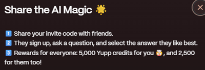 Yupp.ai referral program