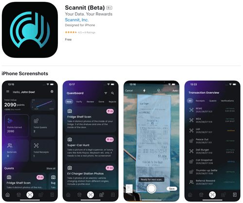 Scannit app for Android and iOS
