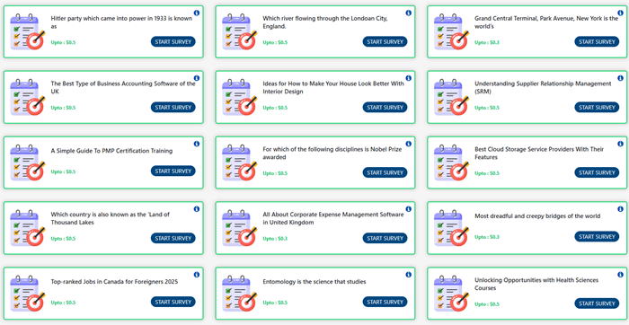 Surveys in the Surveyfile dashboard