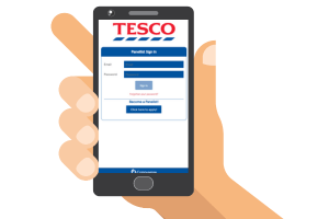 Tesco Home Panel on mobile