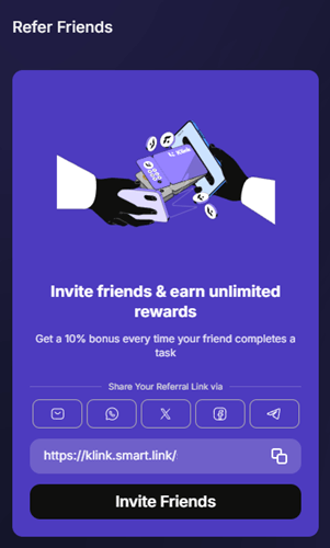 Referral program of Klink
