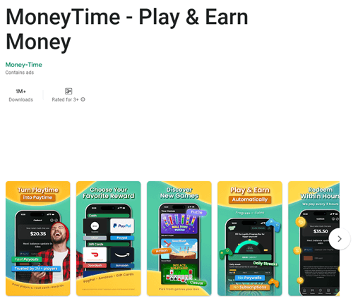 MoneyTime app on Google Play