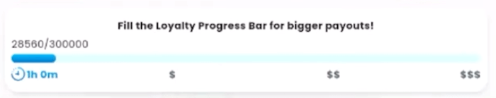 MoneyTime progress bar