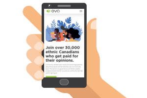 Ethnic Voice Accord on a mobile phone