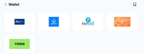 Payout options of Taskcent