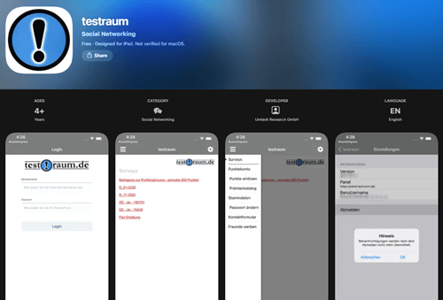 OpinionNow app Testraum