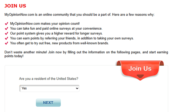 How to join MyOpinionNow.com