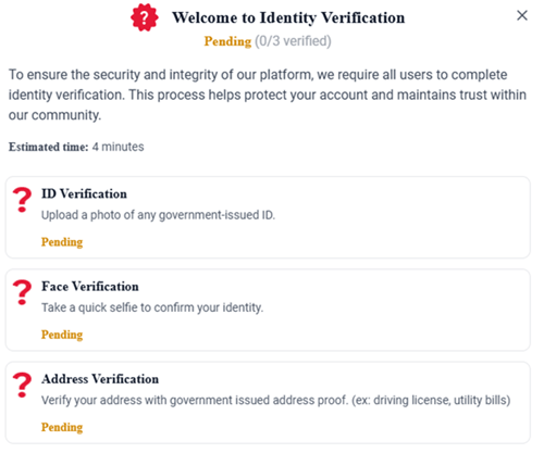 Populii identity verification steps